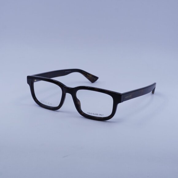 Gucci GG1584O 002 Eyeglasses Dark Havana 53mm Square Frame - Picture 1 of 10